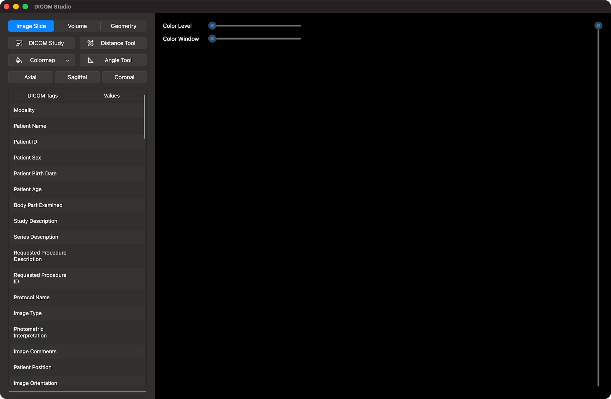 DICOM Studio Dark Mode