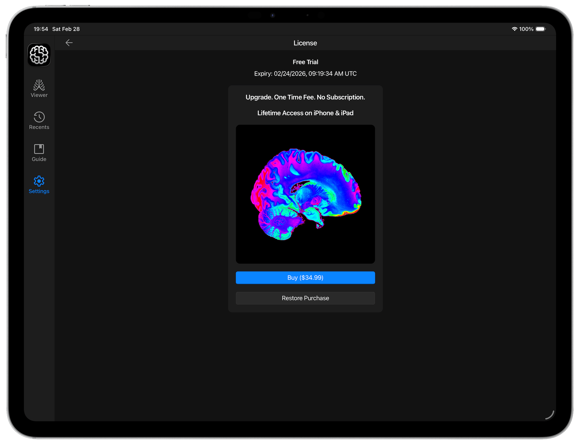 DICOM Studio Go on iPad - License